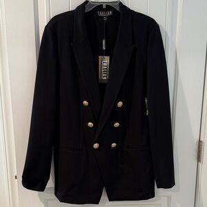 Thalian Classic Black Jacket with Gold Accents